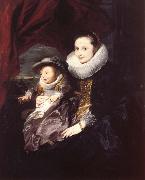 Anthony Van Dyck Portrait of a Woman and Child Sweden oil painting reproduction